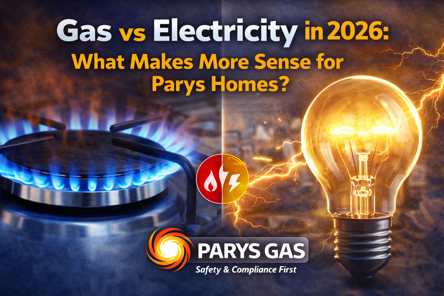 Gas vs electricity comparison for homes in Parys 2026