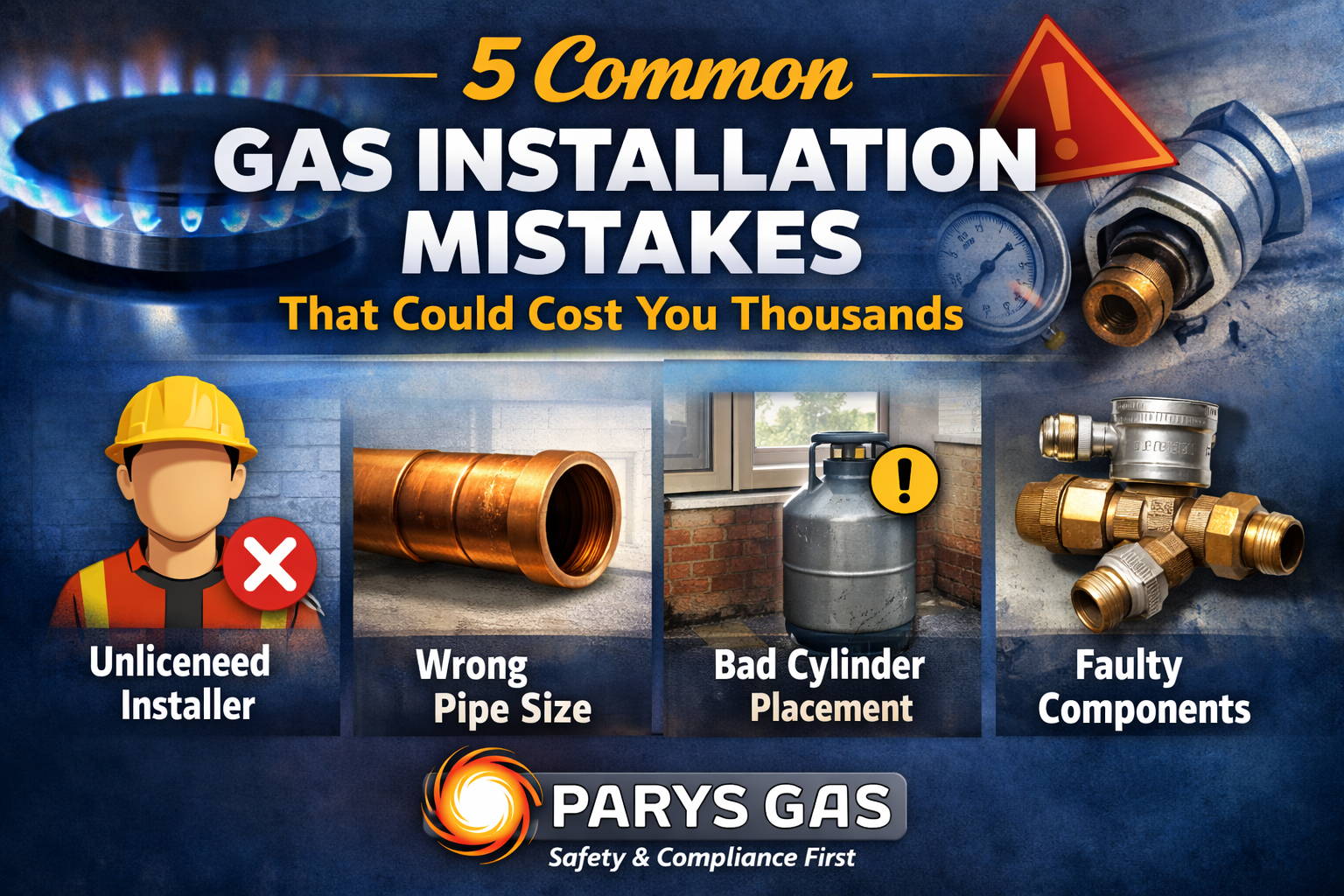 Gas installation mistakes in Parys – LPG installer safety and compliance